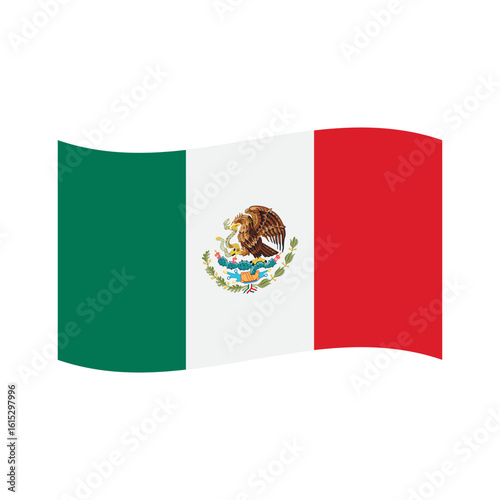 Flag of Mexico emoji symbol sign icon vector illustration isolated flat flag banner