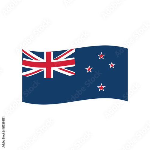 Flag of New Zealand emoji symbol sign icon vector illustration isolated flat flag banner