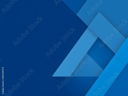 Modern Abstract Background with Geometric Shapes in Blue and Gray Tones – Clean 4K Design for Business or Presentation Use (AI Generated)