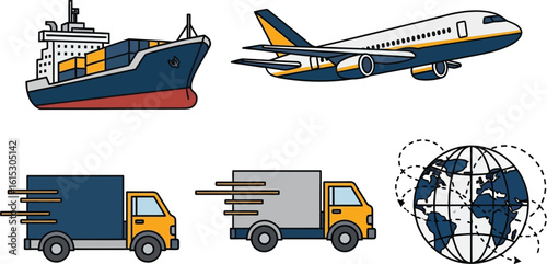 Global logistics and transportation services: shipping, air freight, and ground delivery solutions