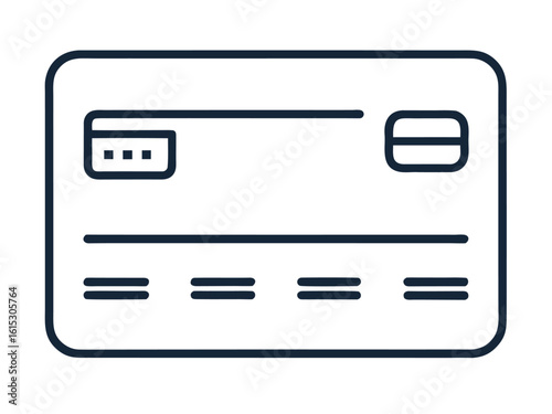 EMV Chip Card Vector Isolated