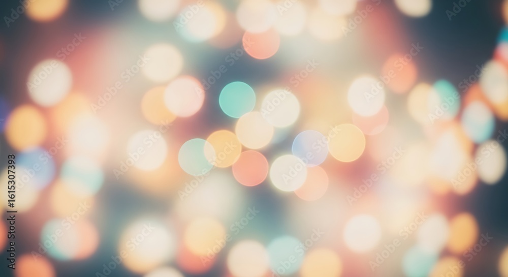 Obraz premium Abstract bokeh background with soft and colorful lights creating a festive atmosphere ideal for