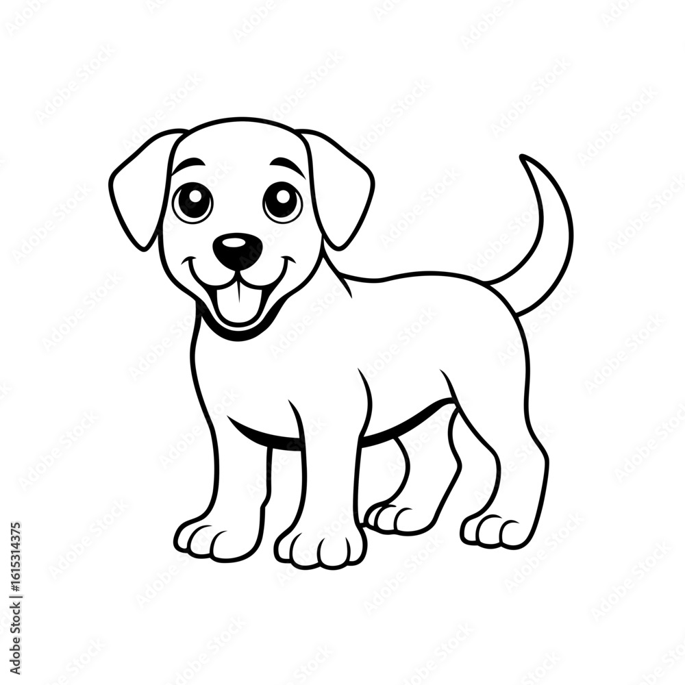 Minimalist Puppy Line Drawing Clean Cartoon Dog Vector for Kids Coloring, Stickers & Pet Projects Minimalist Puppy Line Drawing Clean Cartoon Dog Vector for Kids Coloring, Stickers & Pet Projects