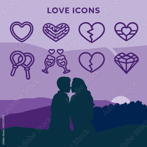 wedding couple silhouette
