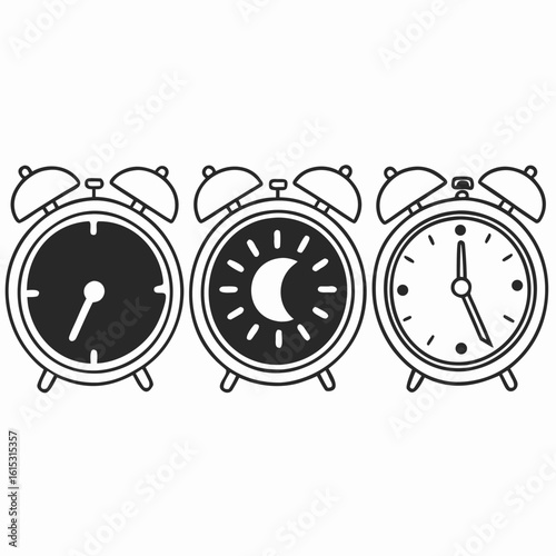 vector illustration of an alarm clock