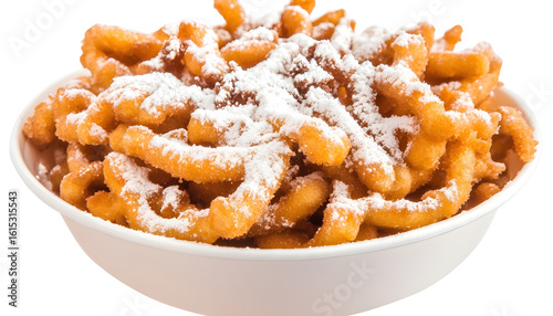 Funnel fried dough dessert carnival sweet treat powdered sugar funnel cake