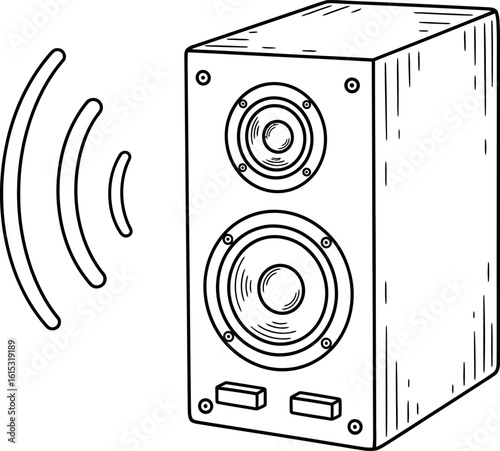 Audio Speaker Equipment Sound Waves Technology Isolated