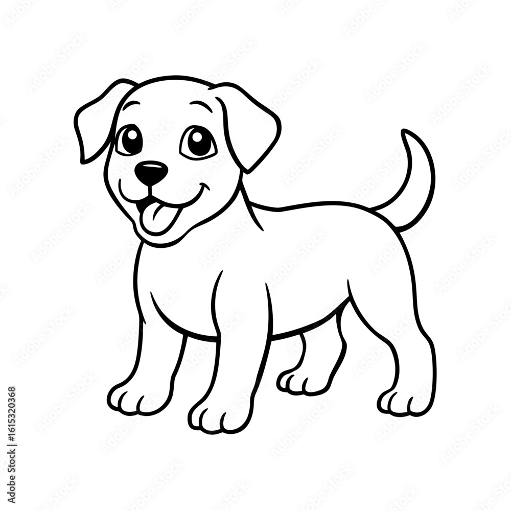 ute Cartoon Dog Line Art Vector Adorable Puppy Outline for Coloring Pages, Kids Art & Pet Design ute Cartoon Dog Line Art Vector Adorable Puppy Outline for Coloring Pages, Kids Art & Pet Design