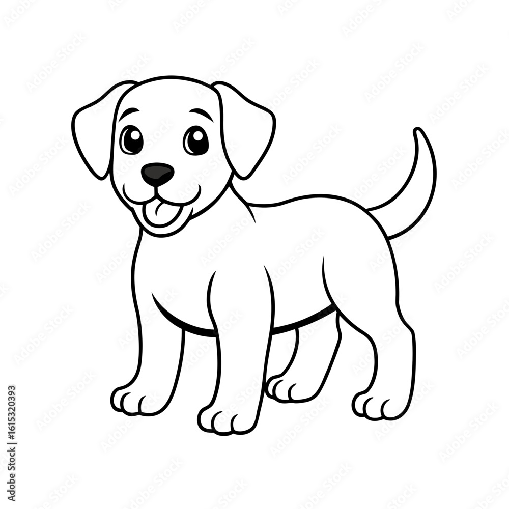 ute Cartoon Dog Line Art Vector Adorable Puppy Outline for Coloring Pages, Kids Art & Pet Design ute Cartoon Dog Line Art Vector Adorable Puppy Outline for Coloring Pages, Kids Art & Pet Design