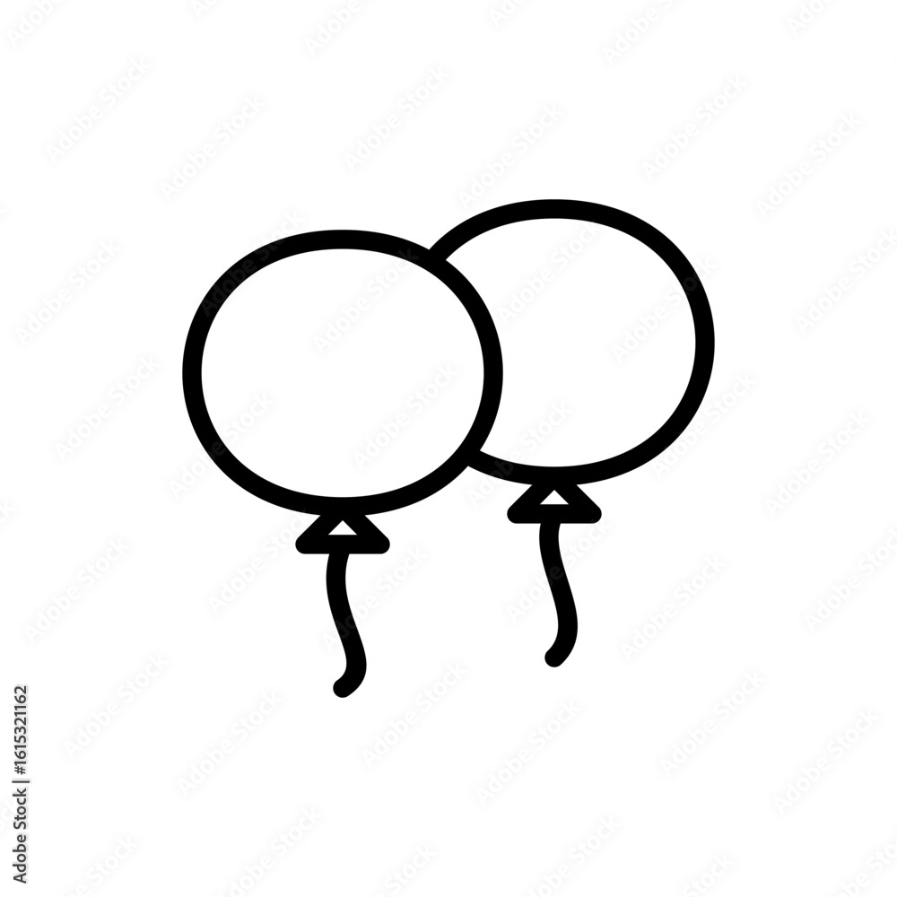Balloon icon symbol for apps and websites. Party balloon sign and symbol Balloon icon symbol for apps and websites. Party balloon sign and symbol