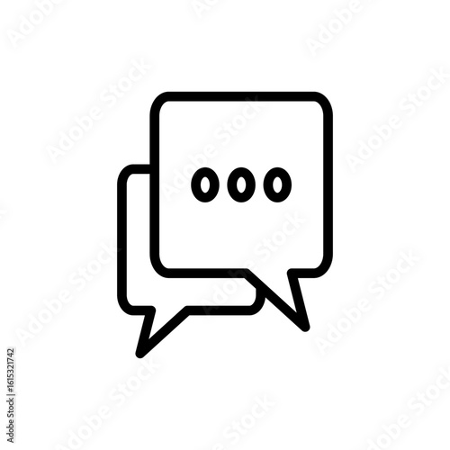 Chat icon symbol for apps and websites. speech bubble sign and symbol. comment icon. message