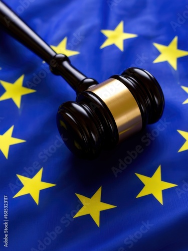 Legal action by eu on governance issues brussels law image political environment close-up view justice concept