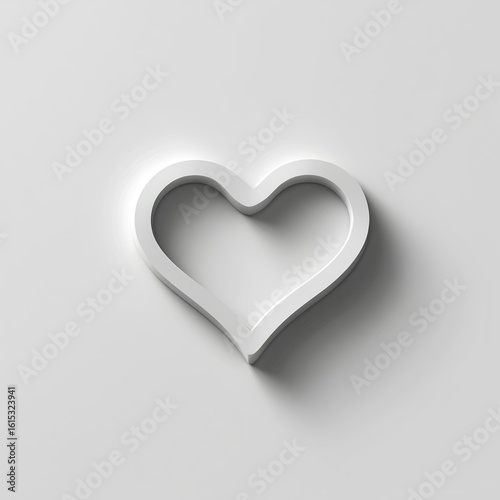 Heart on white background