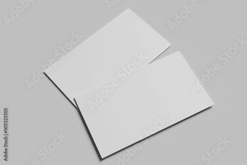 Horizontal Business card mockup blue