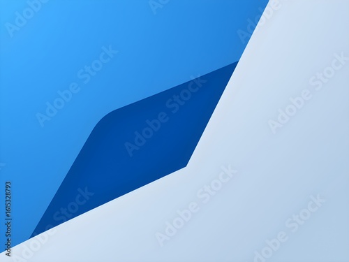 Modern Abstract Background with Geometric Shapes in Blue and Gray Tones – Clean 4K Design for Business or Presentation Use (AI Generated)