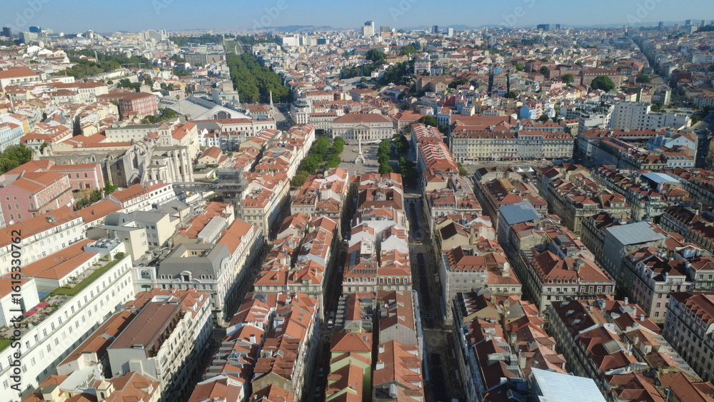Obraz premium vista aérea Baixa de Lisboa Portugal