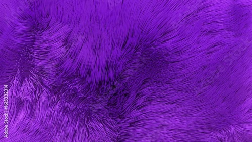 Looping 3D fur in purple tones, waving gently with the wind. Perfect for dreamy, mystical, and surreal abstract visuals.