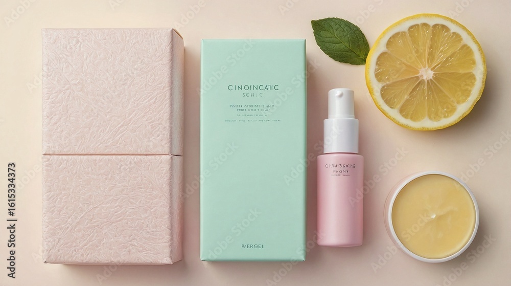 Naklejka premium cosmetic cream and cosmetics