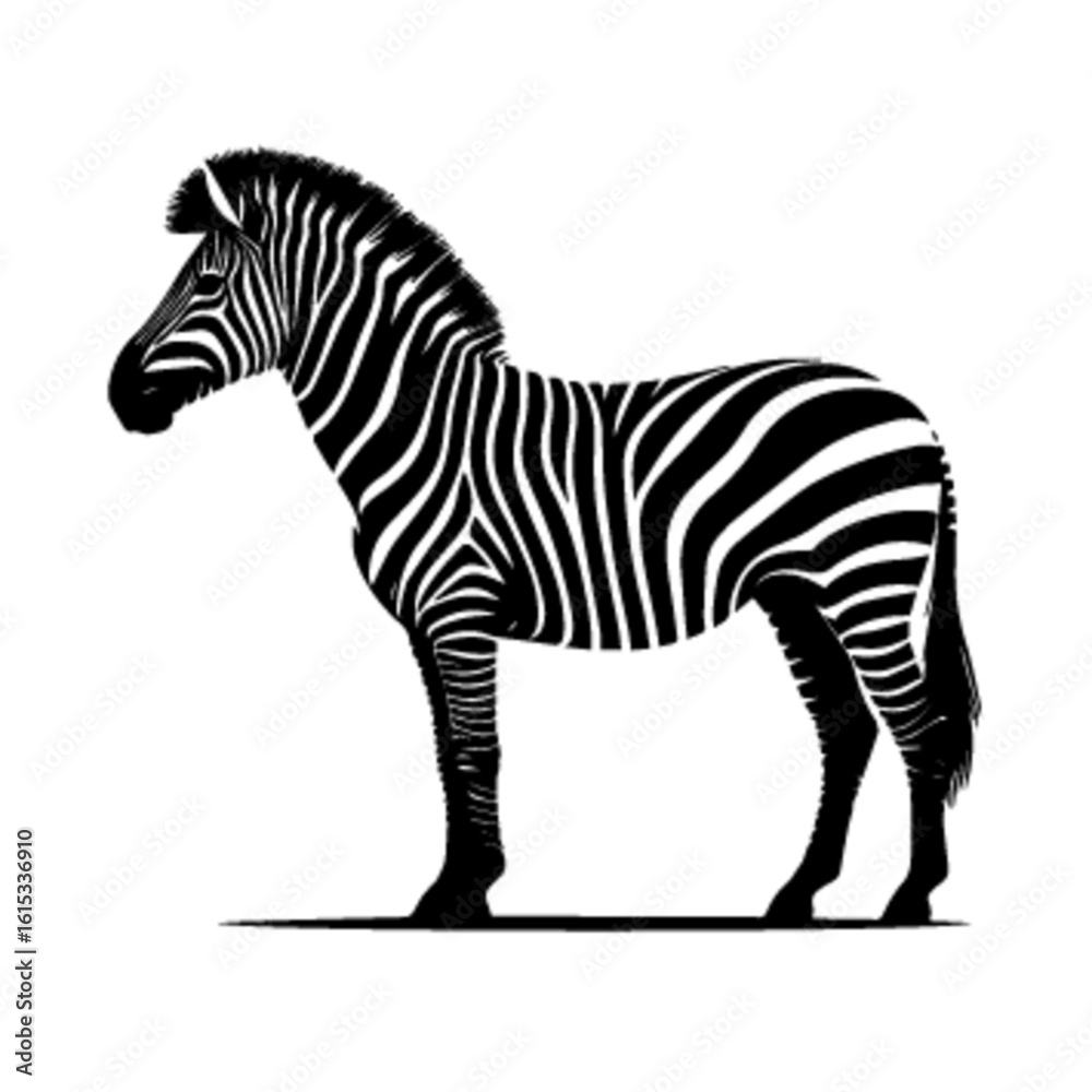 Obraz premium Zebra 23 Vector Design – Elegant Striped Wildlife Illustration