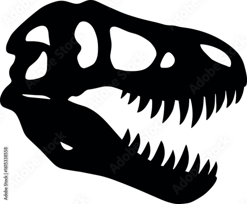 Dinosuar Skull vector silhouette design