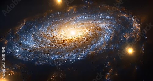Spiral galaxy in deep space