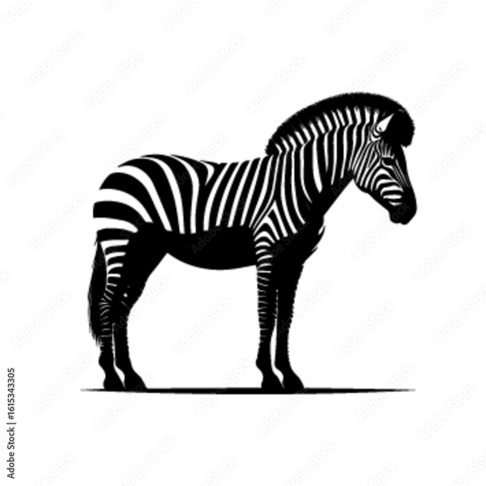 Obraz premium Elegant Zebra Artwork Vector – Zebra 27 Design