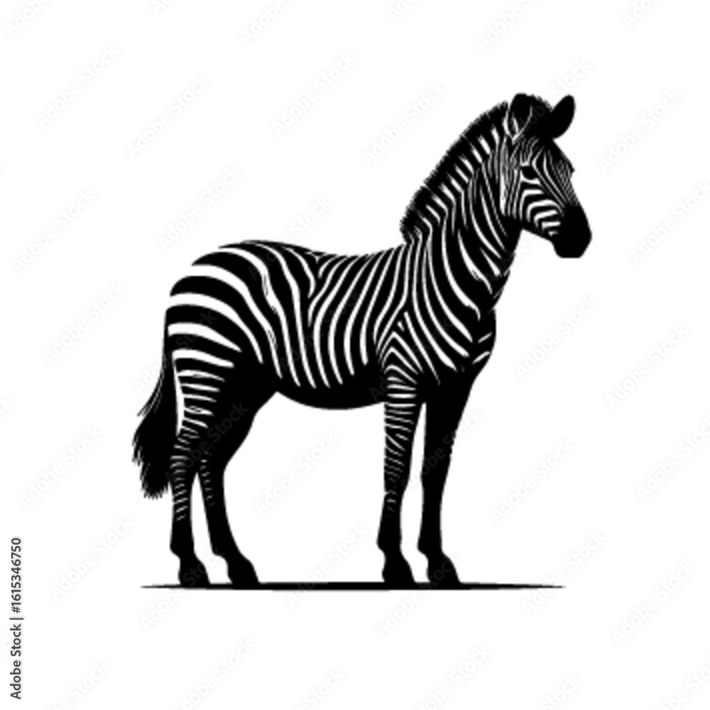 Fototapeta premium Stylized Safari Zebra Vector – Zebra 31 Artwork