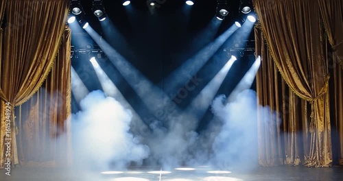 Stage lighting and fog effect