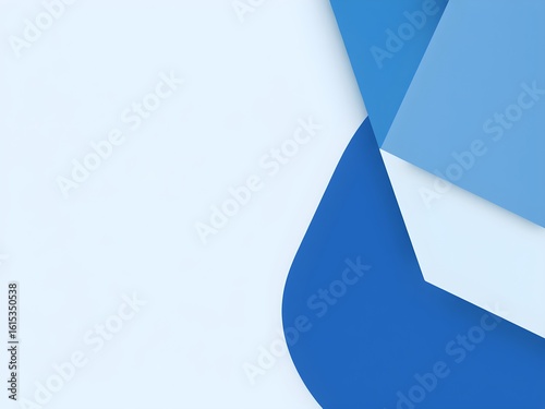 Modern Abstract Background with Geometric Shapes in Blue and Gray Tones – Clean 4K Design for Business or Presentation Use (AI Generated)