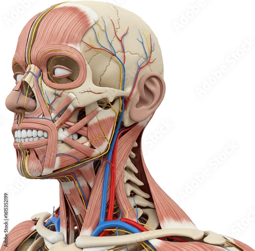 Human Head and Neck Anatomy: Muscles, Nerves, and Blood Vessels