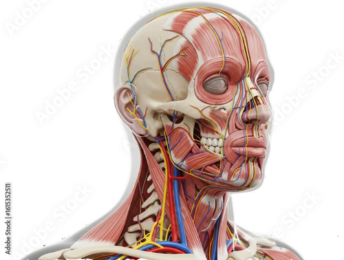 Human Head and Neck Anatomy: Muscles, Nerves, and Blood Vessels