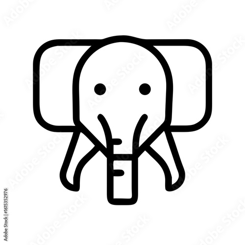 Happy, funny baby elephant cartoon character with a cute smile and dental tooth isolated 3D vector illustration