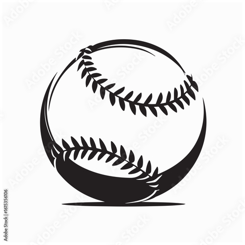 Softball Vector Art. Softball Logo Design on white background.