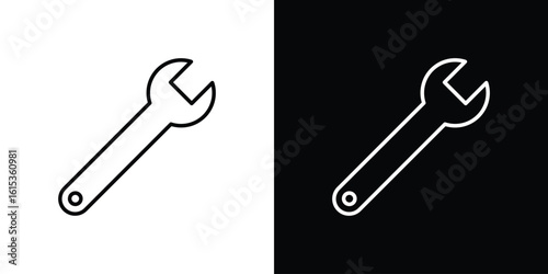 Wrench icon for template logo, vector designs.