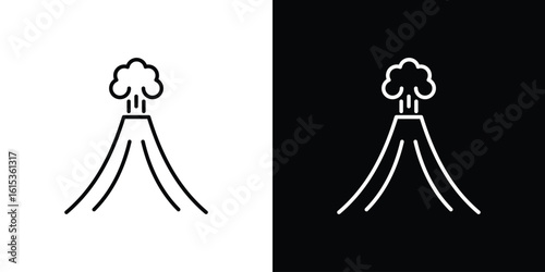 Volcano icon for template logo, vector designs.