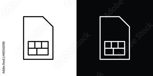 Sim card icon for template logo, vector designs.