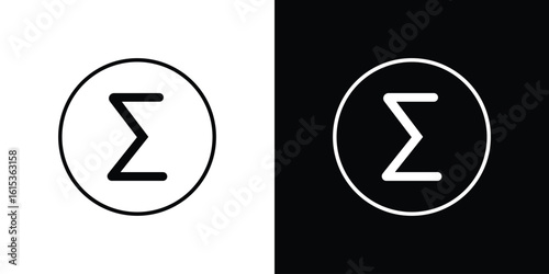 Sigma icon for template logo, vector designs.