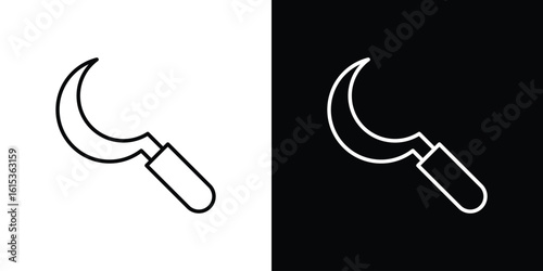 Sickle icon for template logo, vector designs.