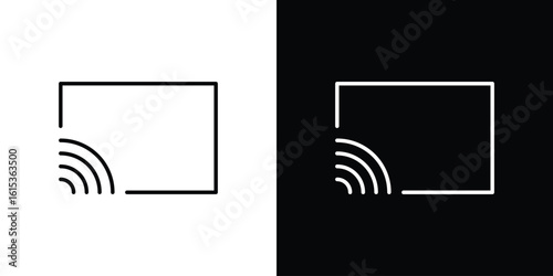 Screencast icon for template logo, vector designs.