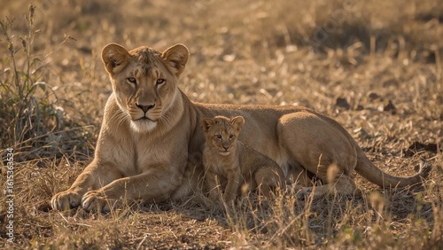 lion and cub