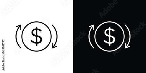 Refund icon for template logo, vector designs.