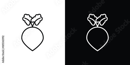 Radish icon for template logo, vector designs.