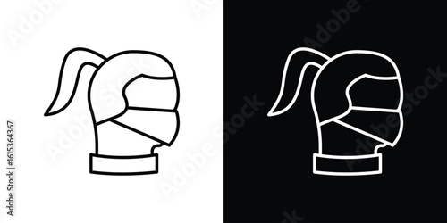 Person in mask icon for template logo, vector designs.