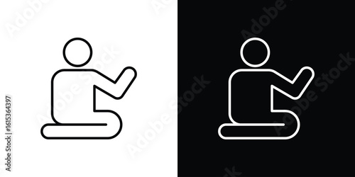 Person Praying icon for template logo, vector designs.