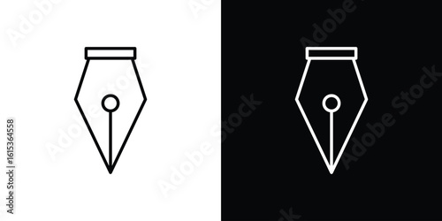 Pen nib icon for template logo, vector designs.