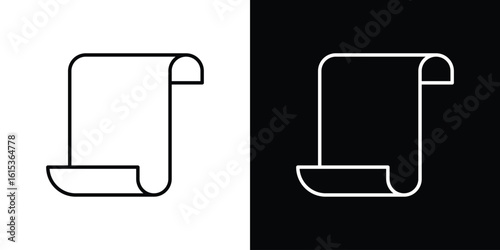 Paper Scroll icon for template logo, vector designs.