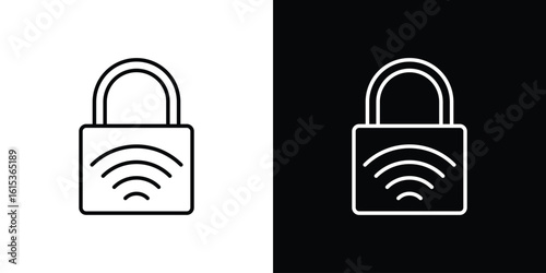 Nfc lock icon for template logo, vector designs.