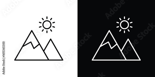 Mountain icon for template logo, vector designs.
