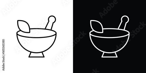 Mortar pestle icon for template logo, vector designs.