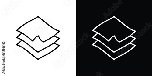 Land layers icon for template logo, vector designs.